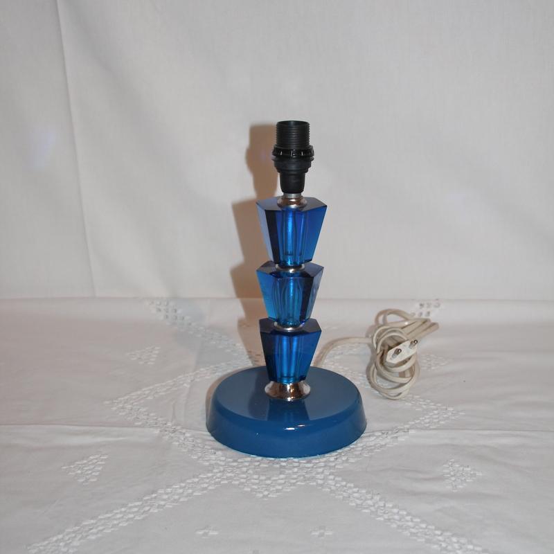 Lampe art déco bleue Lampe art déco bleue
